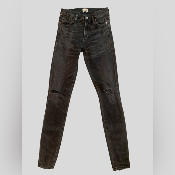 Citizens Of Humanity Rocket High Rise Skinny Jeans charcoal, black Size 24 goth - Picture 2 of 8